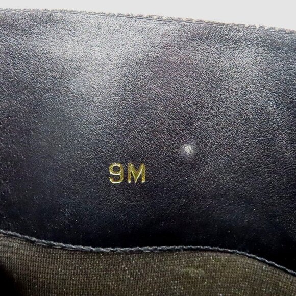 Womens 9 M Solid Black Leather 5 Point Star Concho Cowboy Western Boots Brazil - Picture 14 of 16